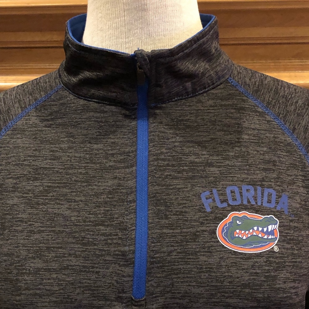 COLOSSEUM Ladies Lightweight Gray & Blue ‘Florida Gators’ Qtr Zip Pull Over - M - Picture 3 of 13